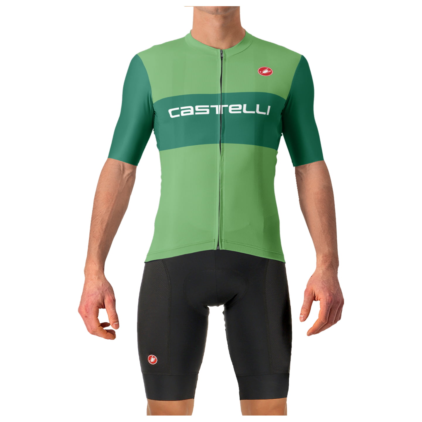CASTELLI Fan Block Set (fietsshirt + fietsbroek) set (2 artikelen), voor heren