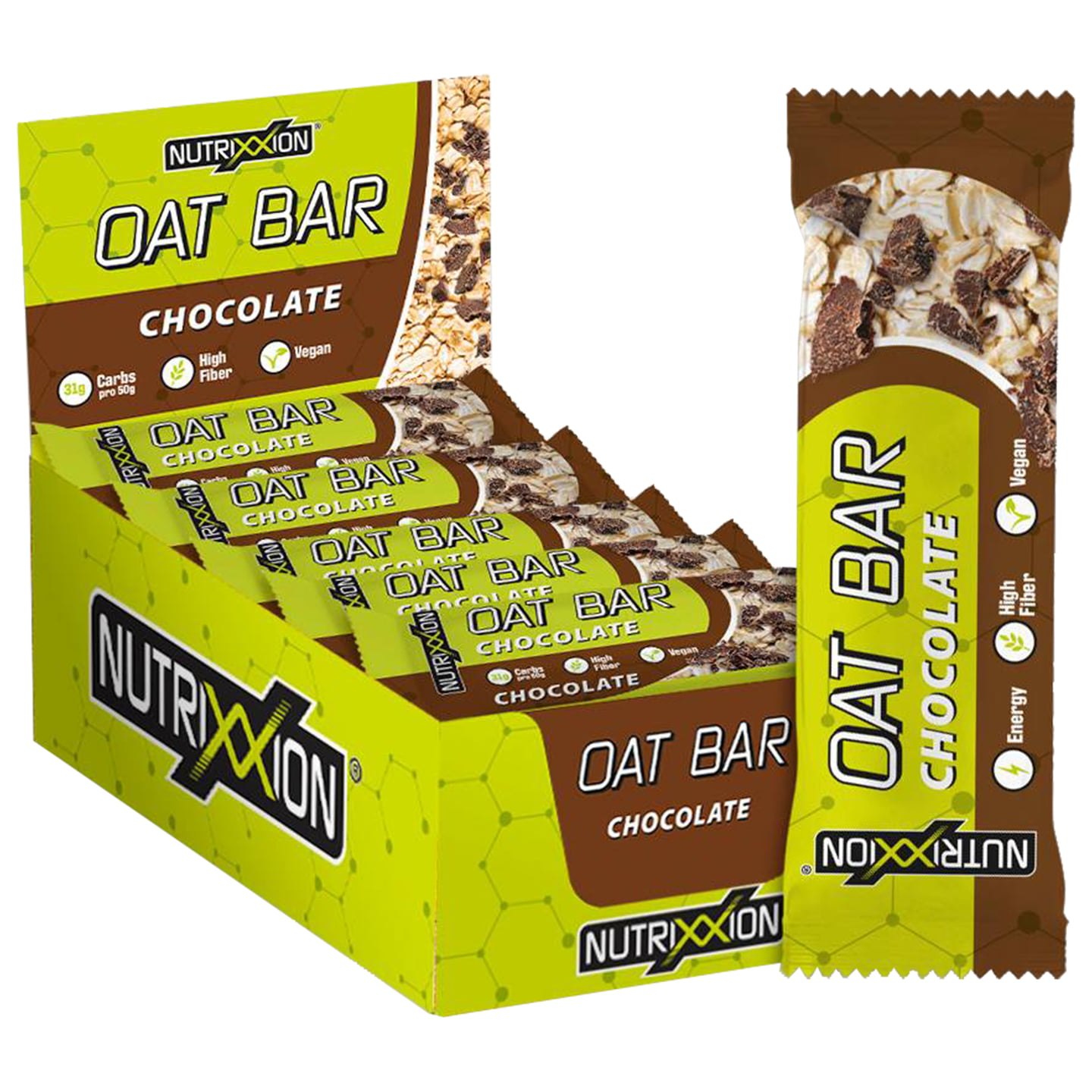 Photo Energy Bar Oat Chocolate. 20 unités/carton