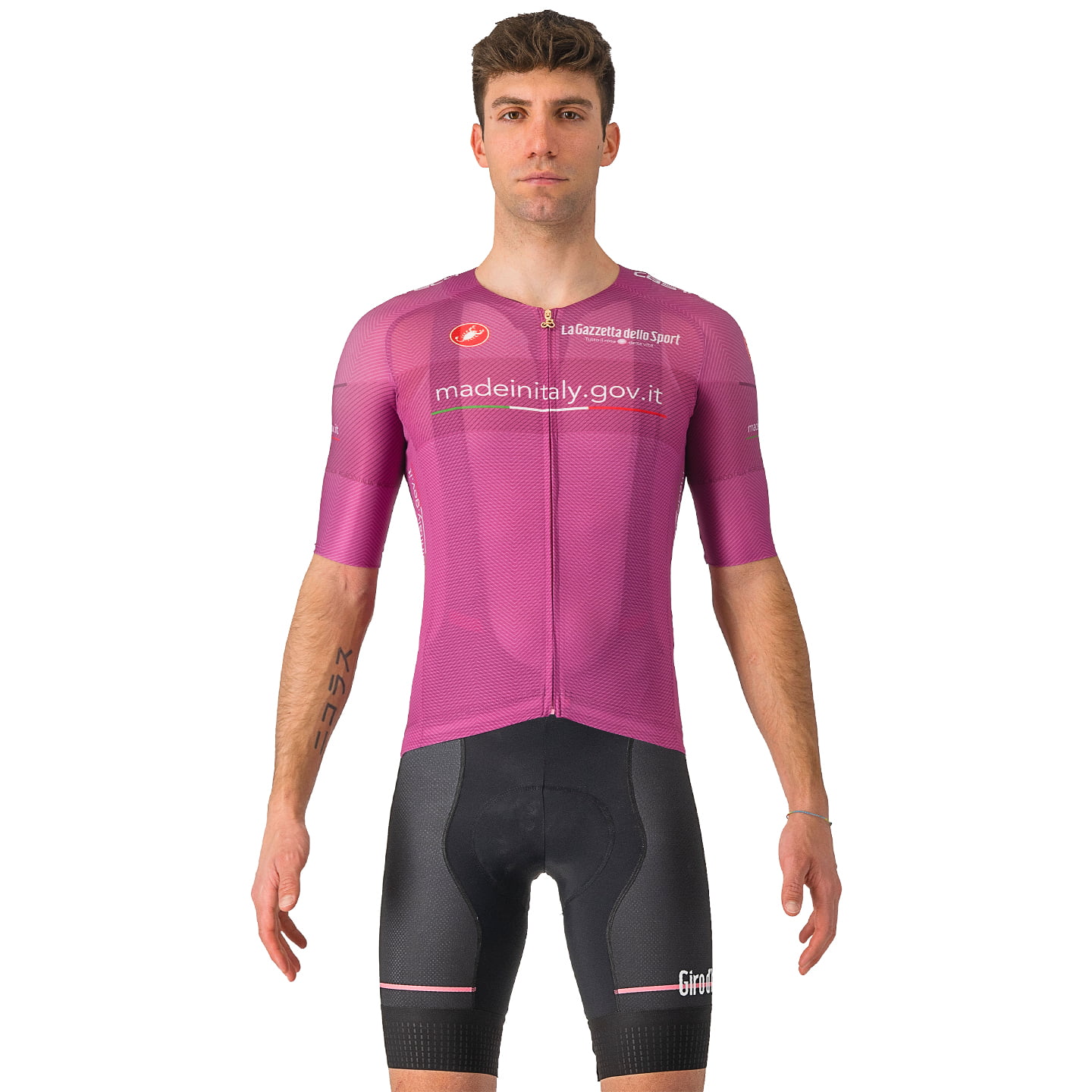GIRO D'ITALIA Maglia Race Ciclamino 2024 Set (fietsshirt + fietsbroek) set (2