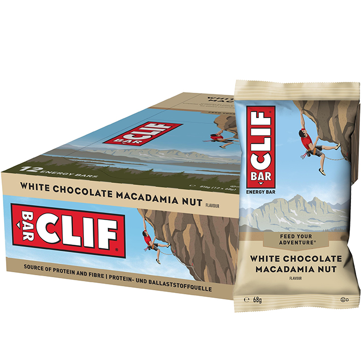 CLIF Bar EnergieMacadamia-witte chocolade 12 stuks/doos reep, Energierepen, Pres