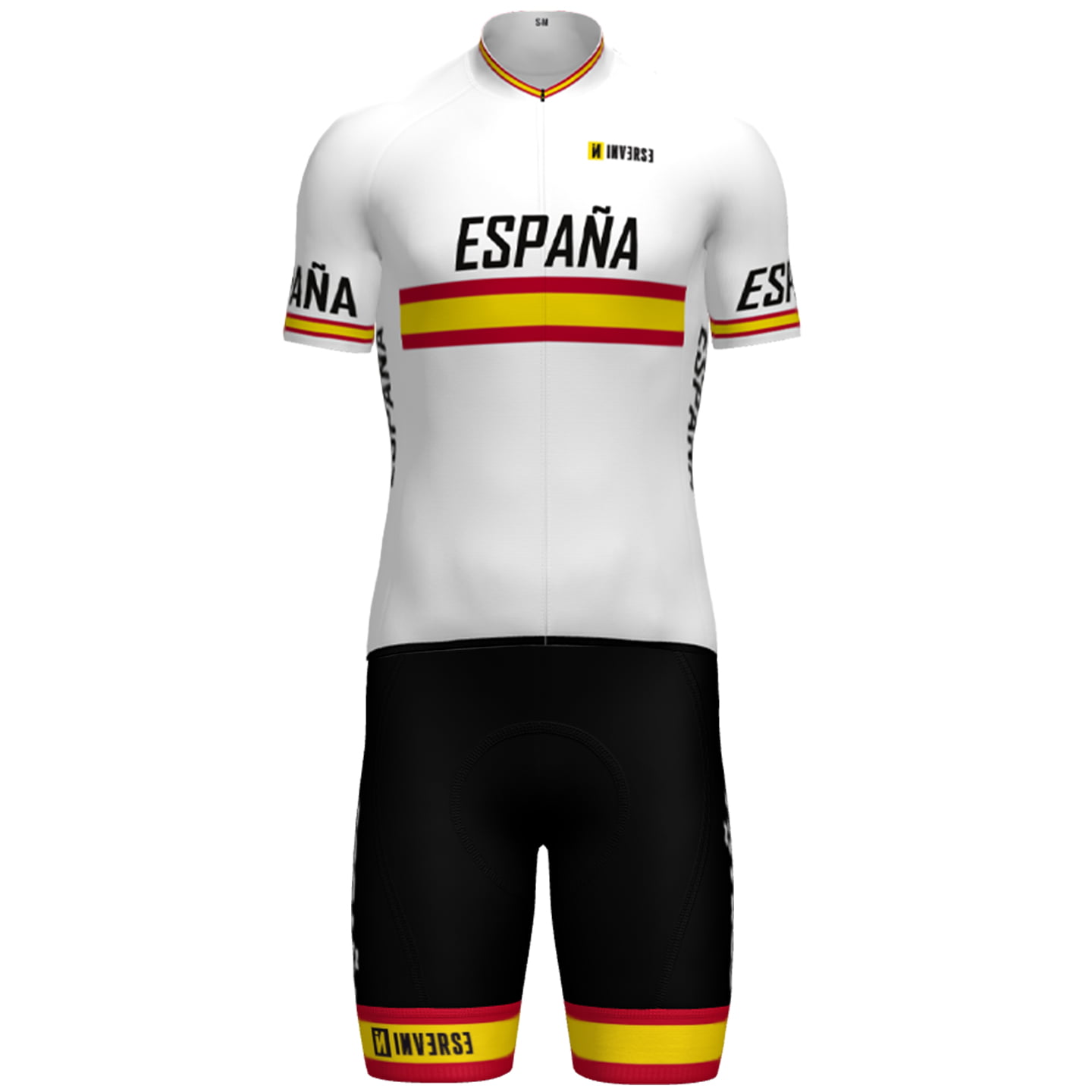 SPAANS NATIONAAL TEAM 2025 Set (fietsshirt + fietsbroek) set (2 artikelen), voor