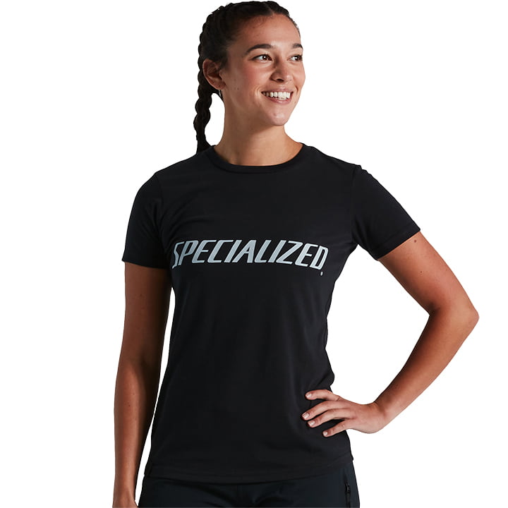SPECIALIZED Dames-T-shirt Wordmark, Maat L, MTB shirt, Mountainbike kleding