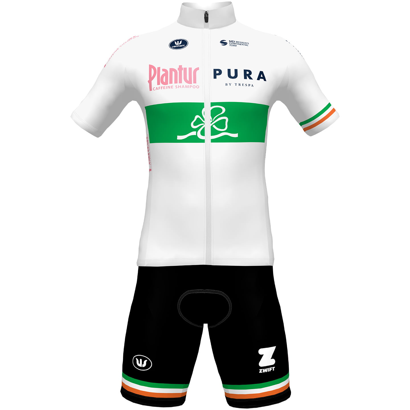 PLANTUR-PURA Irish Champion 2022 Set (cycling jersey + cycling shorts) Set (2 pieces), for men, Cycling clothing