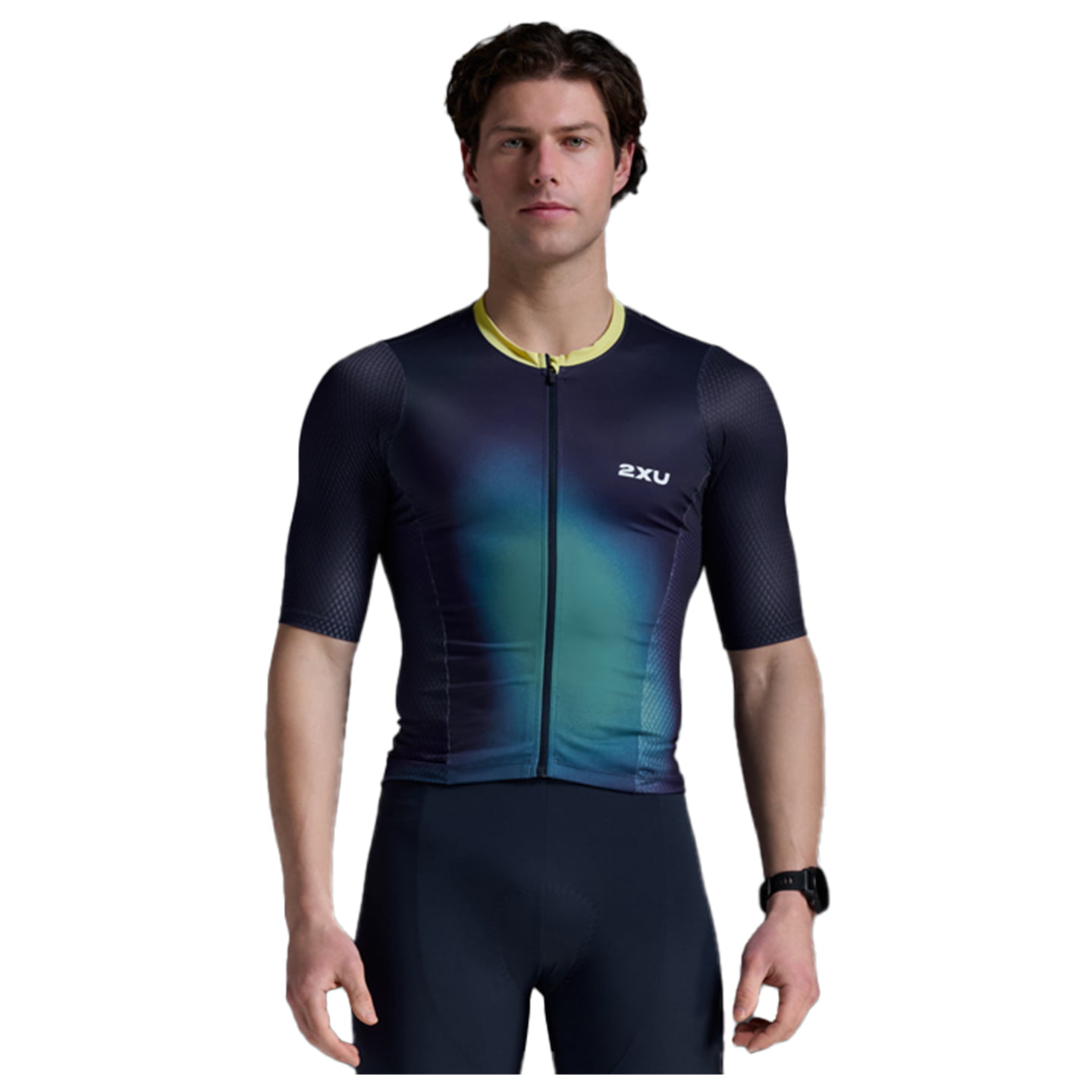 2XU Aero Hex triathlontop, voor heren, Maat L, Triathlon shirt, Triathlon kledij