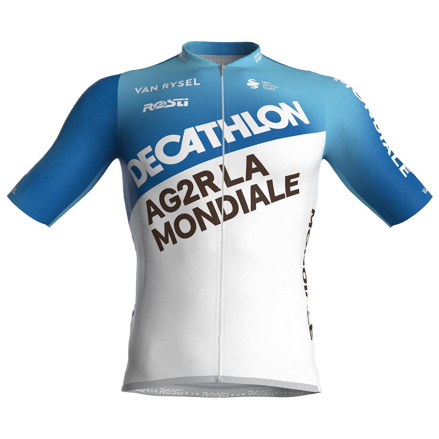 DECATHLON AG2R LA MONDIALE 2024 Short Sleeve Jersey Short Sleeve Jersey, for men, size 2XL, Cycle shirt, Bike gear