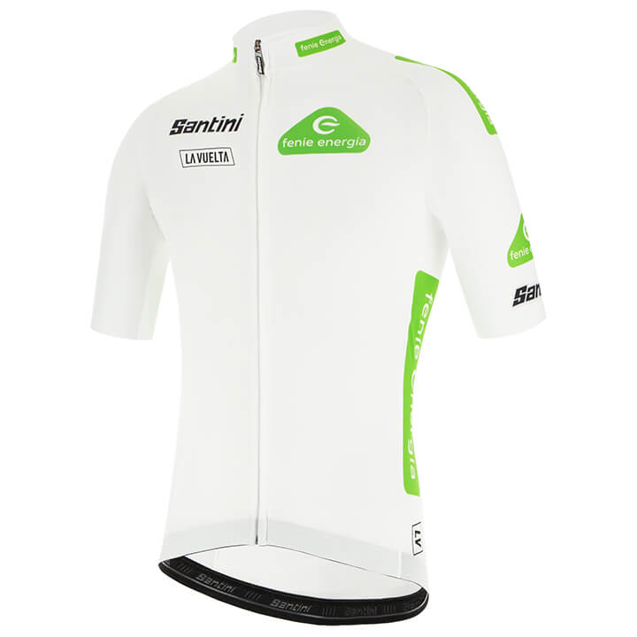 La Vuelta Witte 2020 fietsshirt met korte mouwen, voor heren, Maat 2XL, Fiets sh