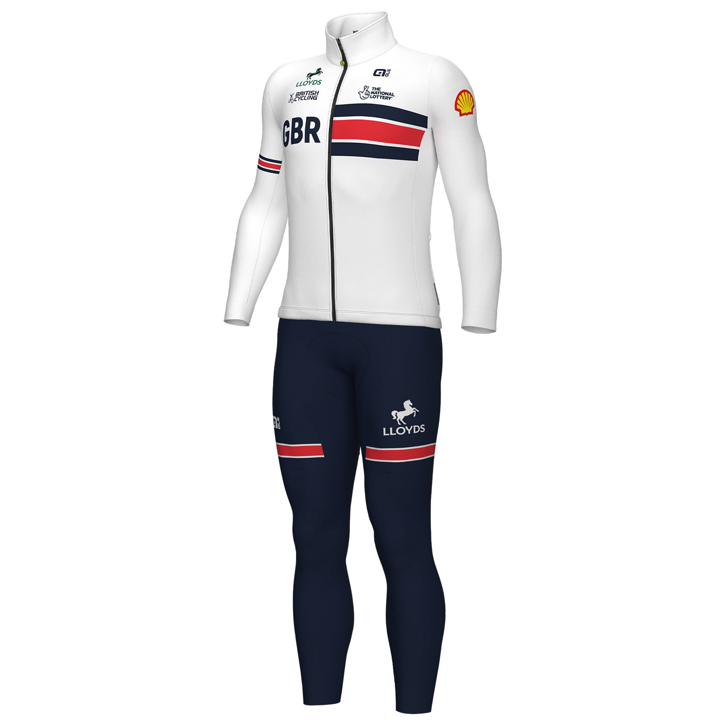 BRITS NATIONAAL TEAM 2025 Set (winter fietsjack + lange koersbroek) set (2