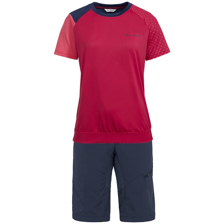 VAUDE Moab V Dames set (fietsshirt + fietsbroek) dames set (2 artikelen), Fietsk