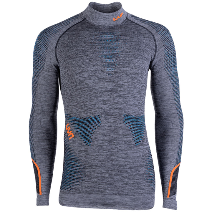 UYN Fietsmet lange mouwen Ambityon Melange Turtleneck onderhemd, voor heren, Maa