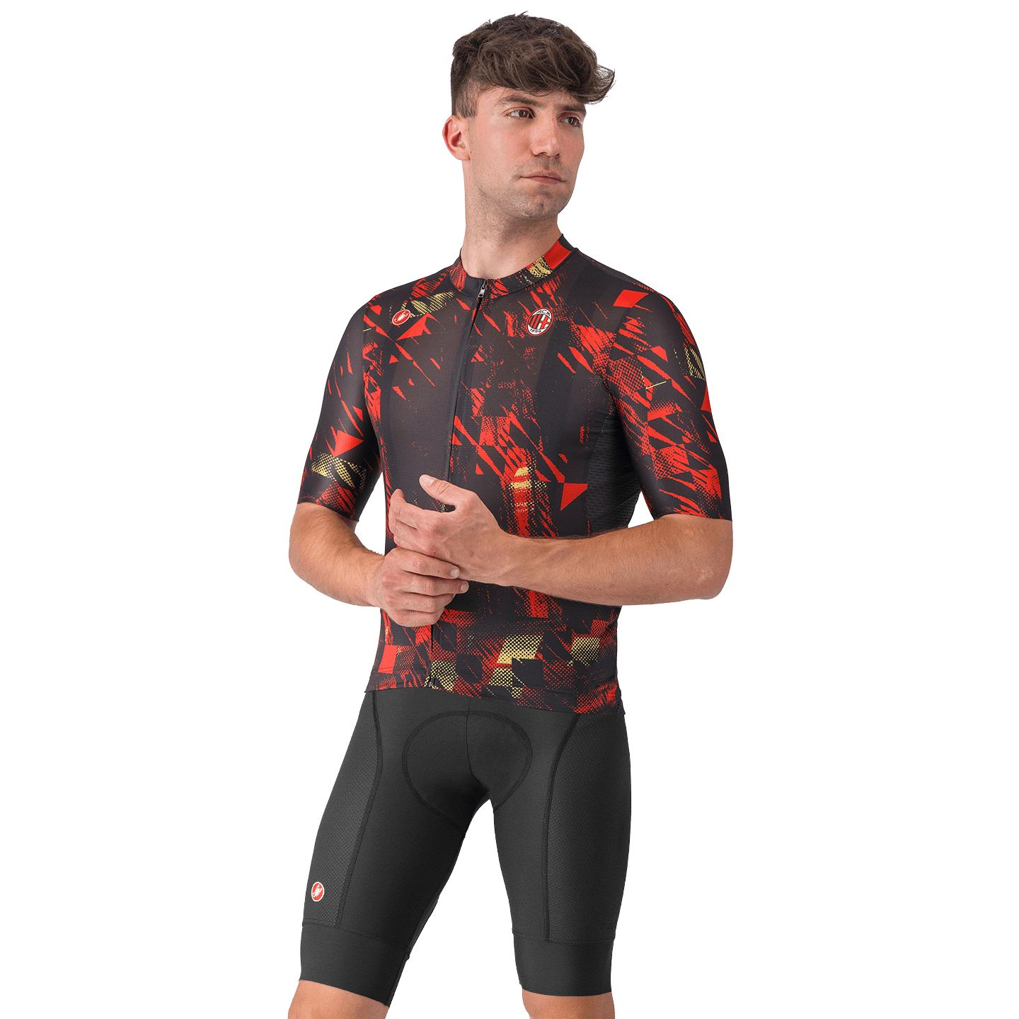 CASTELLI Competizione 3 AC Milan Set (fietsshirt + fietsbroek) set (2