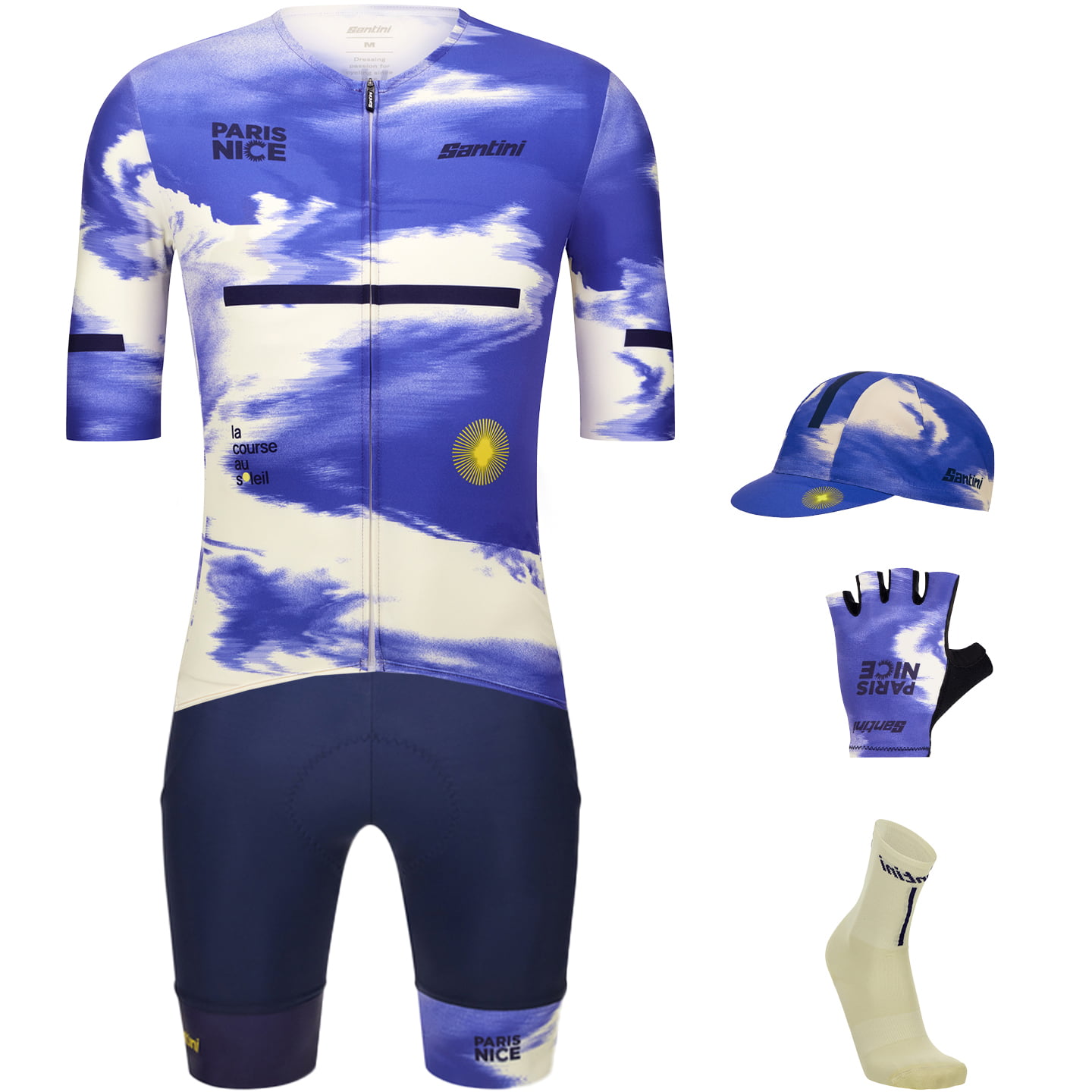 SANTINI Paris-Nizza 2025 Maxi-Set (5 stukken) maxiset (5 artikelen), voor heren,