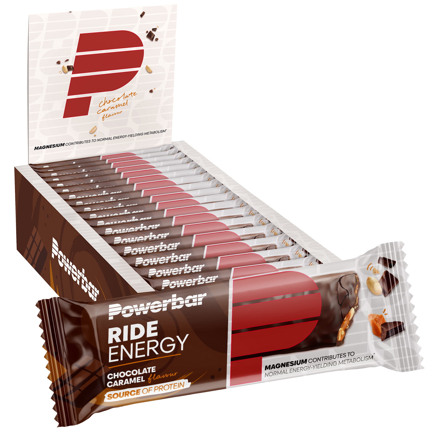 POWERBAR Ride Energy Riegel Chocolate-Caramel 18 Stck./Box Bar, Sports food
