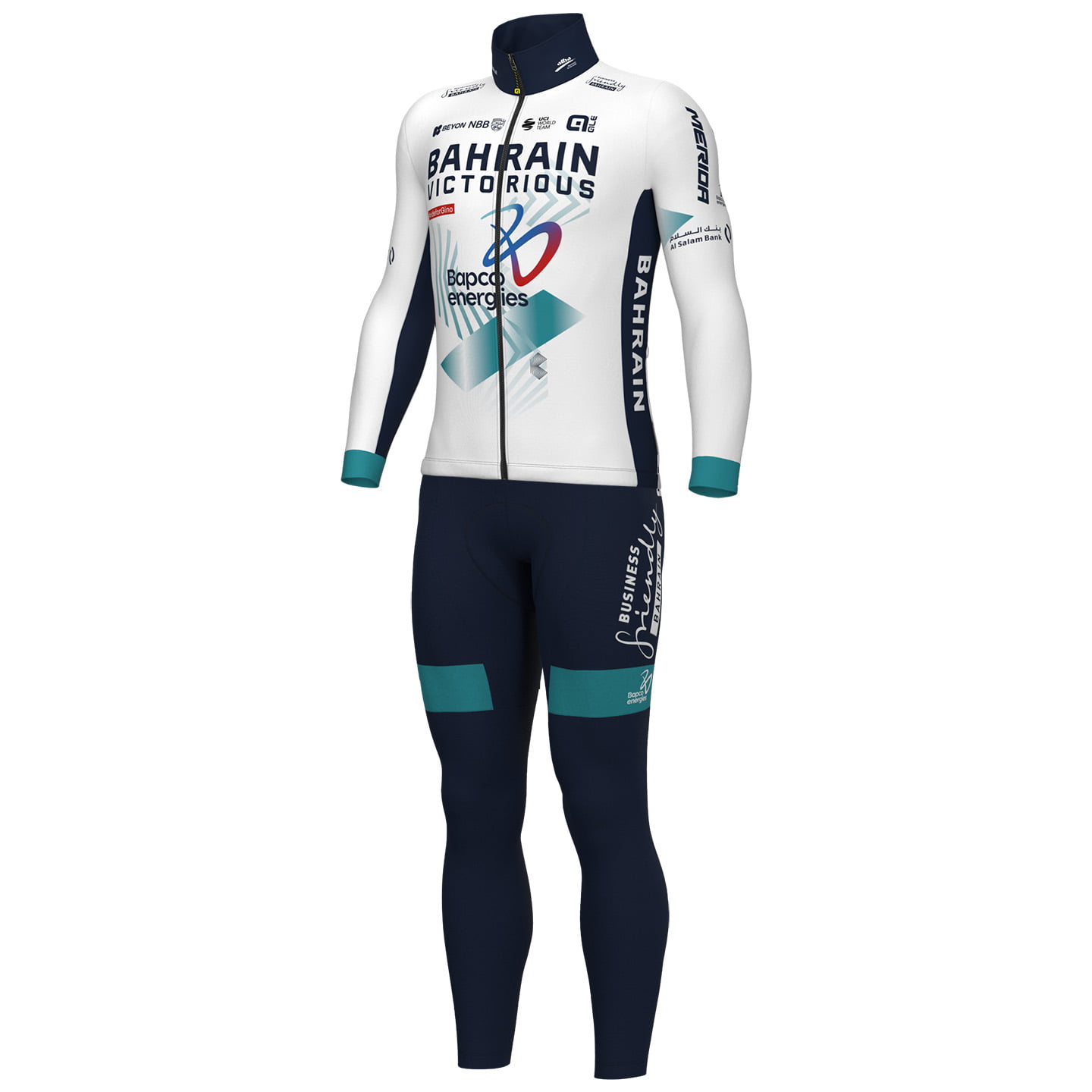 BAHRAIN VICTORIOUS 2025 Set (winter fietsjack + lange koersbroek) set (2