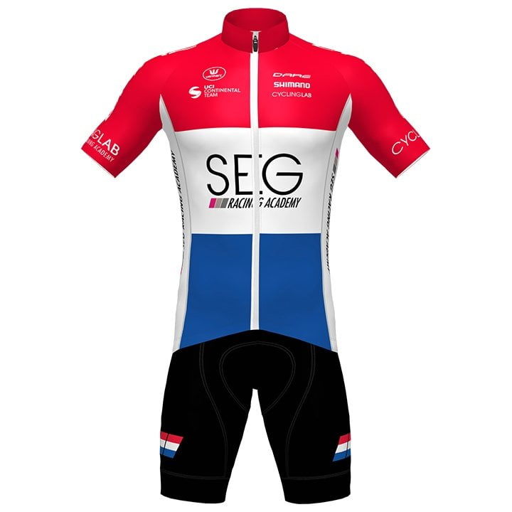 SEG RACING ACADEMY Dutch Champion 2020 Set (cycling jersey + cycling shorts), for men, Cycling clothing