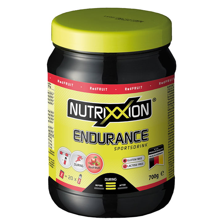 NUTRIXXION Endurance Drink Red Fruit 700g drank, Sportdrank, Prestatiedrank
