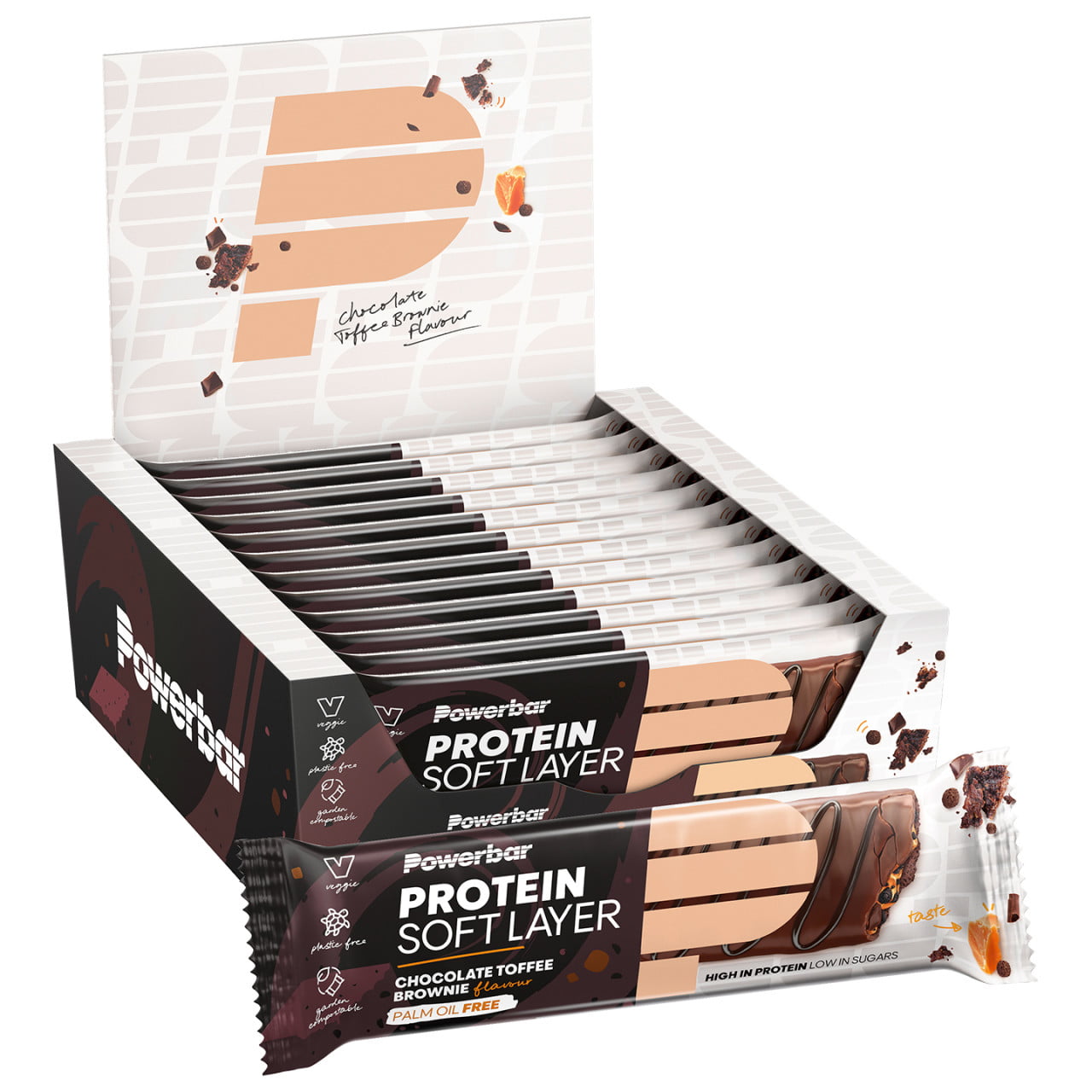 Protein Soft Layer Bar Choco Toffee Brownie 12 Bars per Box