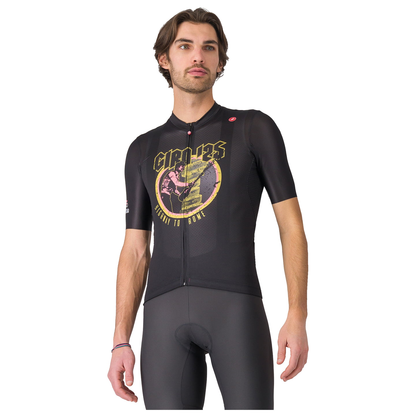GIRO D'ITALIA Highway to Rome 2025 fietsshirt met korte mouwen, voor heren, Maat