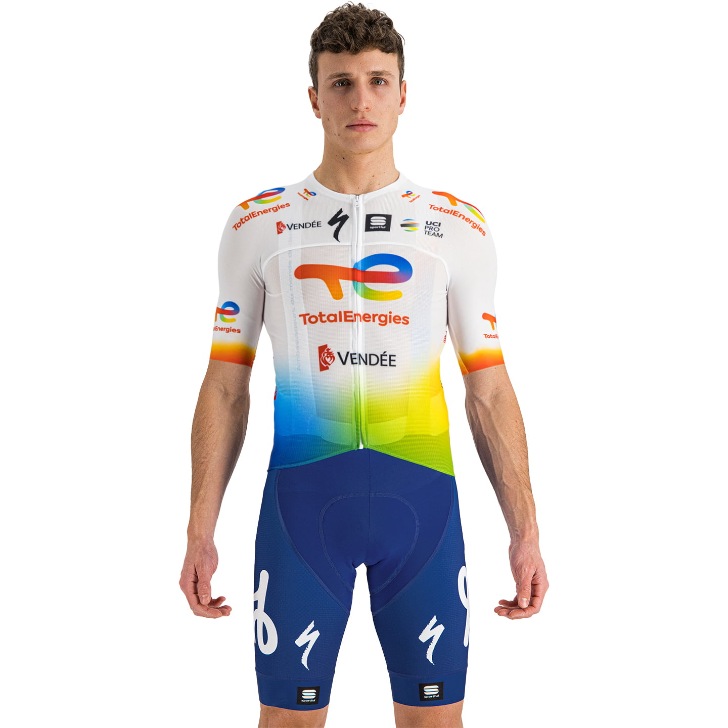 TEAM TOTALENERGIES Pro Light 2023 Set (cycling jersey + cycling shorts) Set (2 pieces), for men, Cycling clothing
