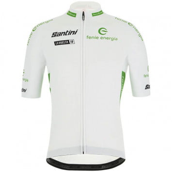 La Vuelta 2019 Witte fietsshirt met korte mouwen La Vuelta 2019 Witte fietsshirt met korte mouwen