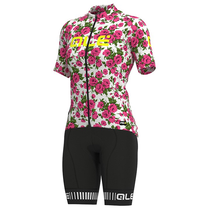 ALÉ Roses Dames set (fietsshirt + fietsbroek) dames set (2 artikelen), Fietskled