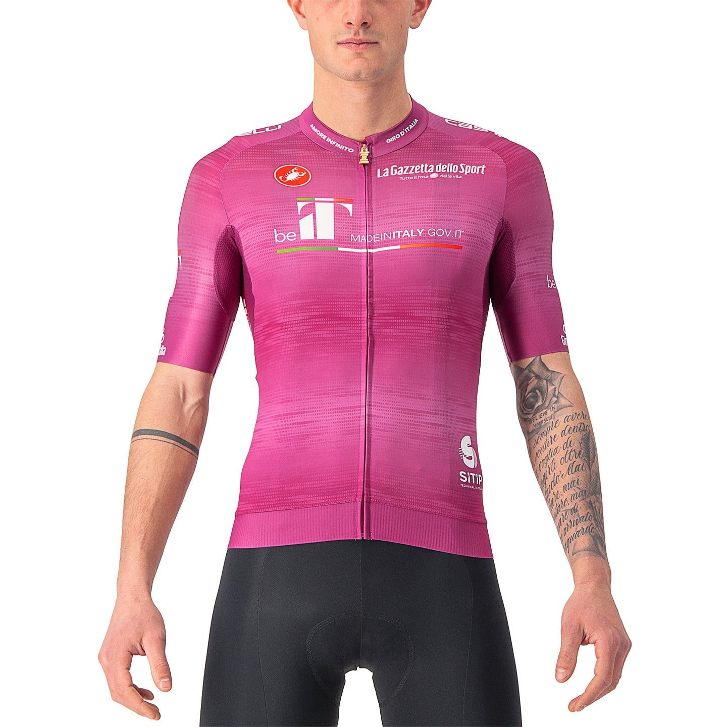 GIRO D’ITALIA Short Sleeve Race Jersey Maglia Ciclamino 2022 Short Sleeve Jersey, for men, size L, Cycling shirt, Cycle clothing