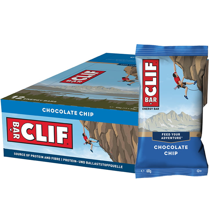 CLIF Bar EnergieChocolate Chip 12 stuks/doos reep, Energierepen, Prestatievoedin