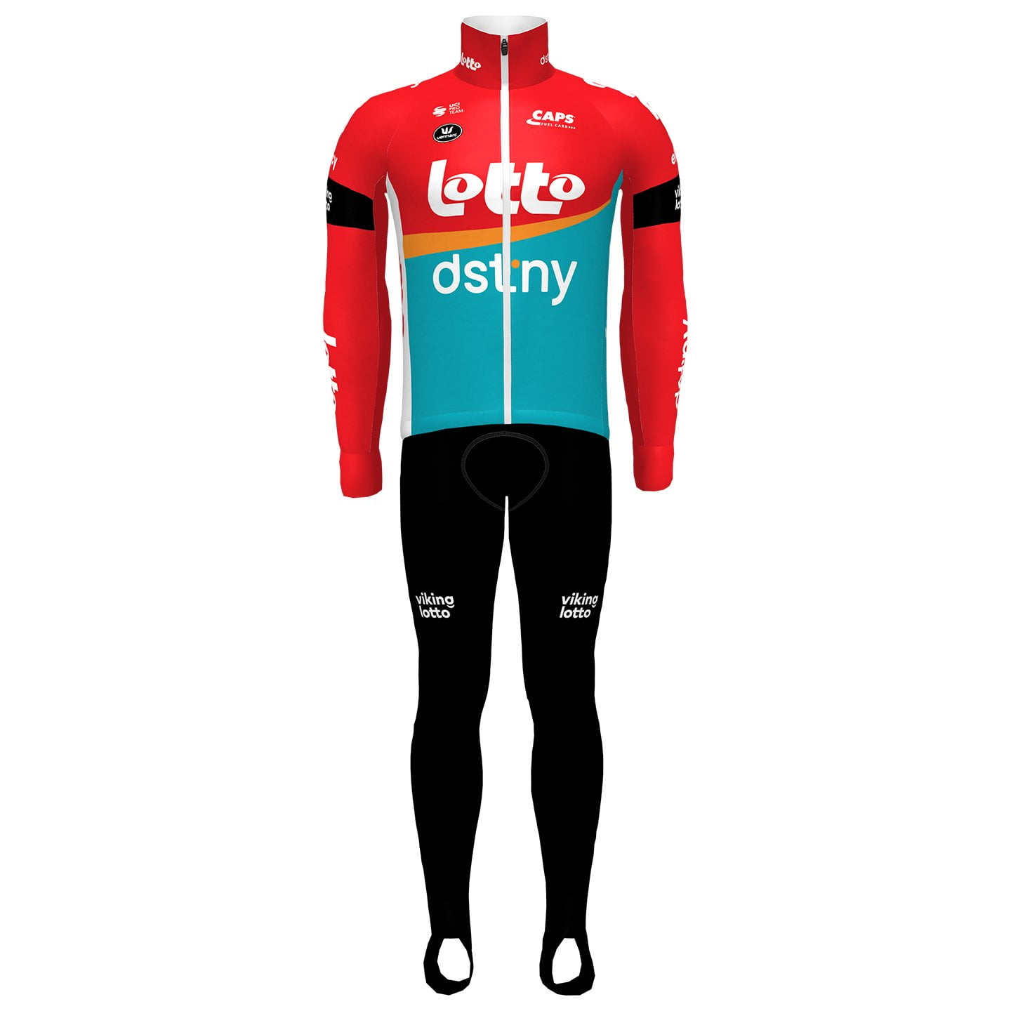 LOTTO DSTNY 2023 Set (winter jacket + cycling tights) Set (2 pieces), for men