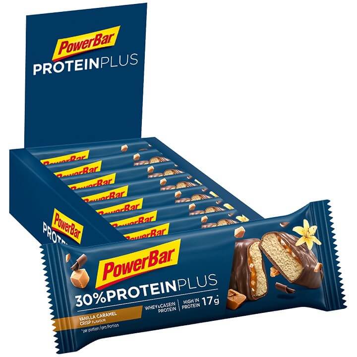 POWERBAR ProteinPlus 30% Bars Caramel-Vanilla Crisp, 15 units/box Bar, Sports food