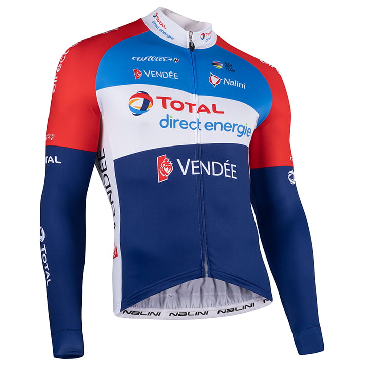 TOTAL DIRECT ENERGIE 2021 Long Sleeve Jersey, for men, size S, Cycling jersey, Cycling clothing