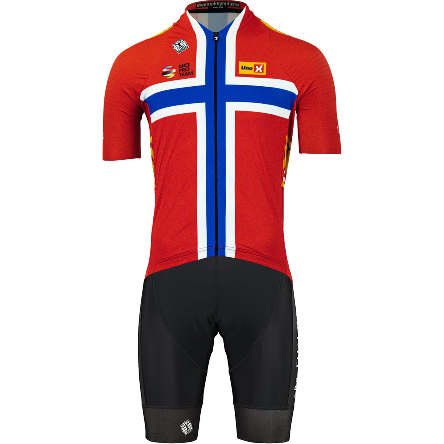 UNO-X NORWEGIAN CHAMPION 2023 Set (cycling jersey + cycling shorts) Set (2 pieces), for men, Cycling clothing