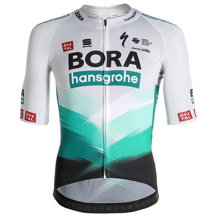 BORA-hansgrohe Pro Race Bomber 2021 Short Sleeve Jersey, for men, size L, Cycling shirt, Cycle clothing