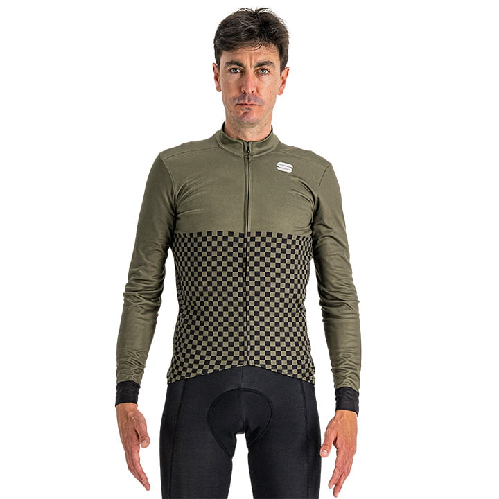 SPORTFUL Langarmtrikot Checkmate Long Sleeve Jersey Long Sleeve Jersey, for men, size 2XL, Cycling jersey, Cycle clothing