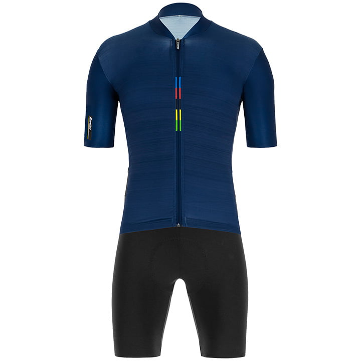 UCI Rainbow 2020 Set (fietsshirt + fietsbroek), voor heren, Fietskleding
