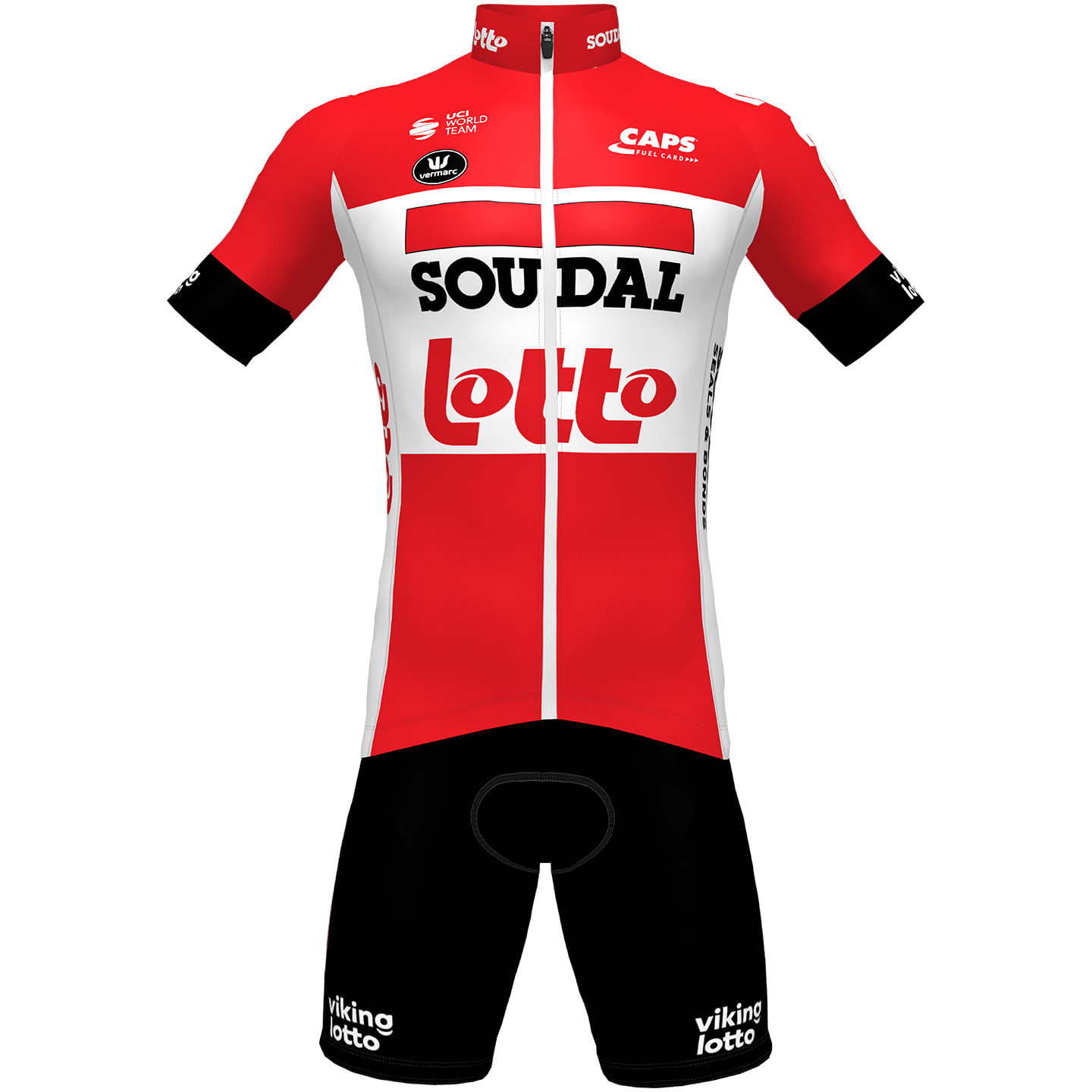 LOTTO SOUDAL Aero 2022 Set (cycling jersey + cycling shorts) Set (2 pieces), for men, Cycling clothing
