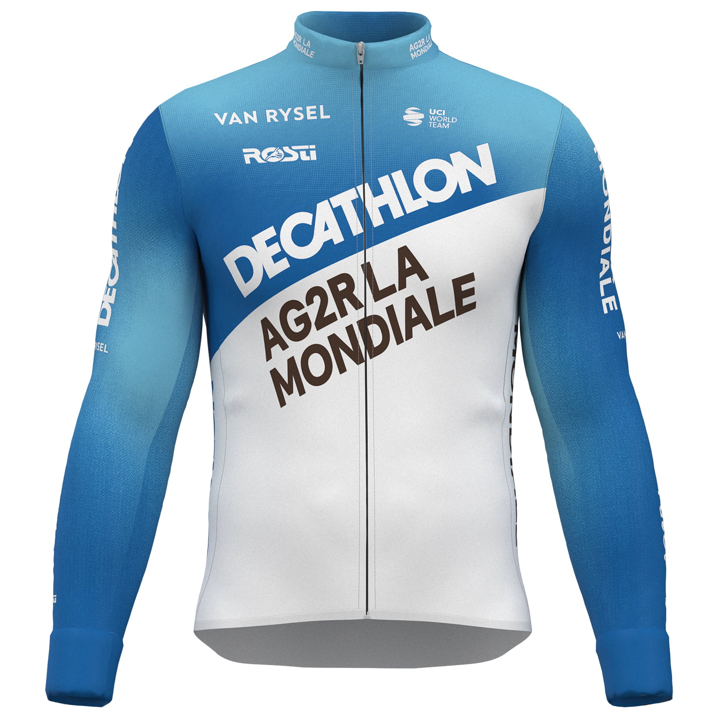 DECATHLON AG2R LA MONDIALE 2024 Long Sleeve Jersey, for men, size M, Cycle jersey, Cycling clothing