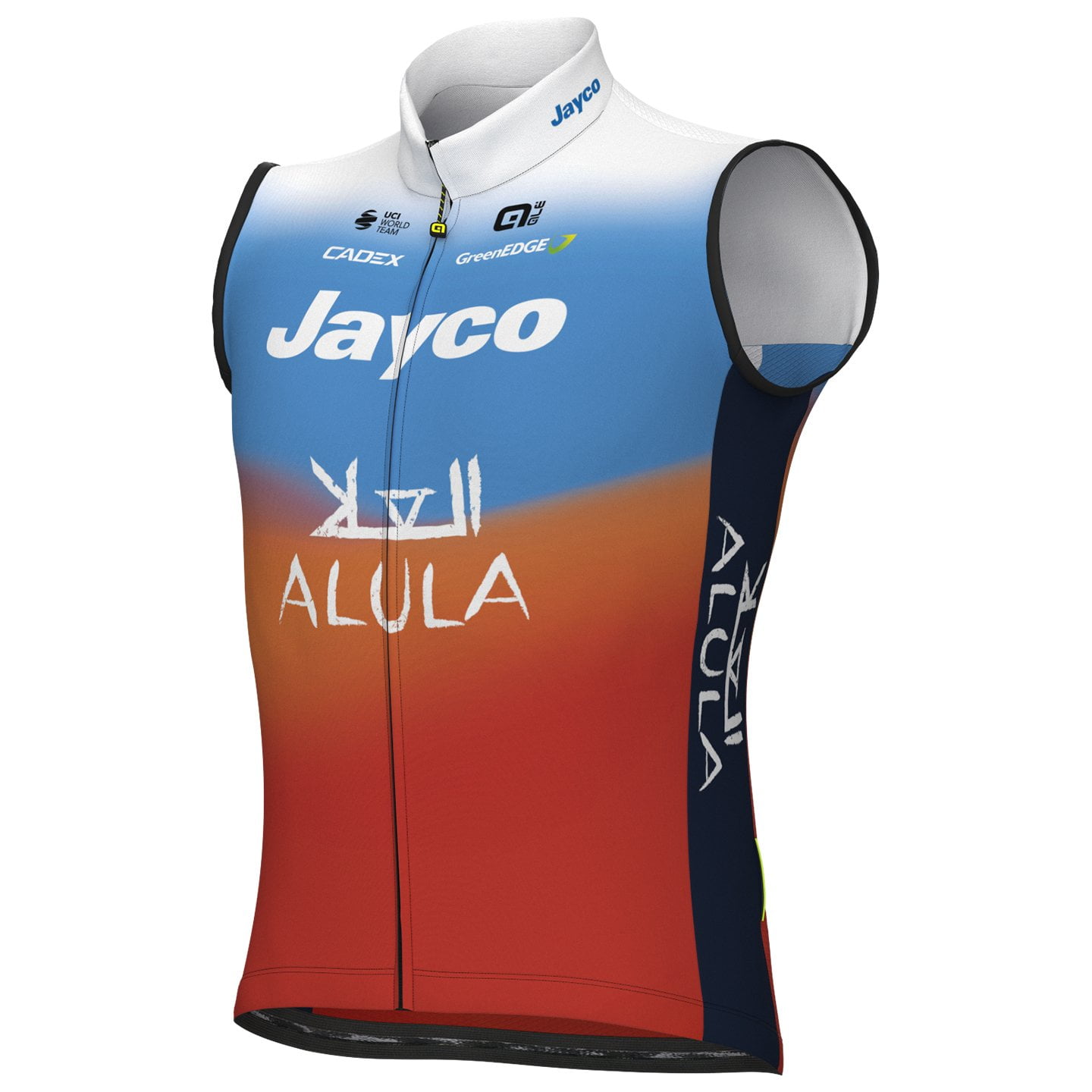 TEAM JAYCO-ALULA 2024 Wind Vest, for men, size S, Cycling vest, Cycling clothing