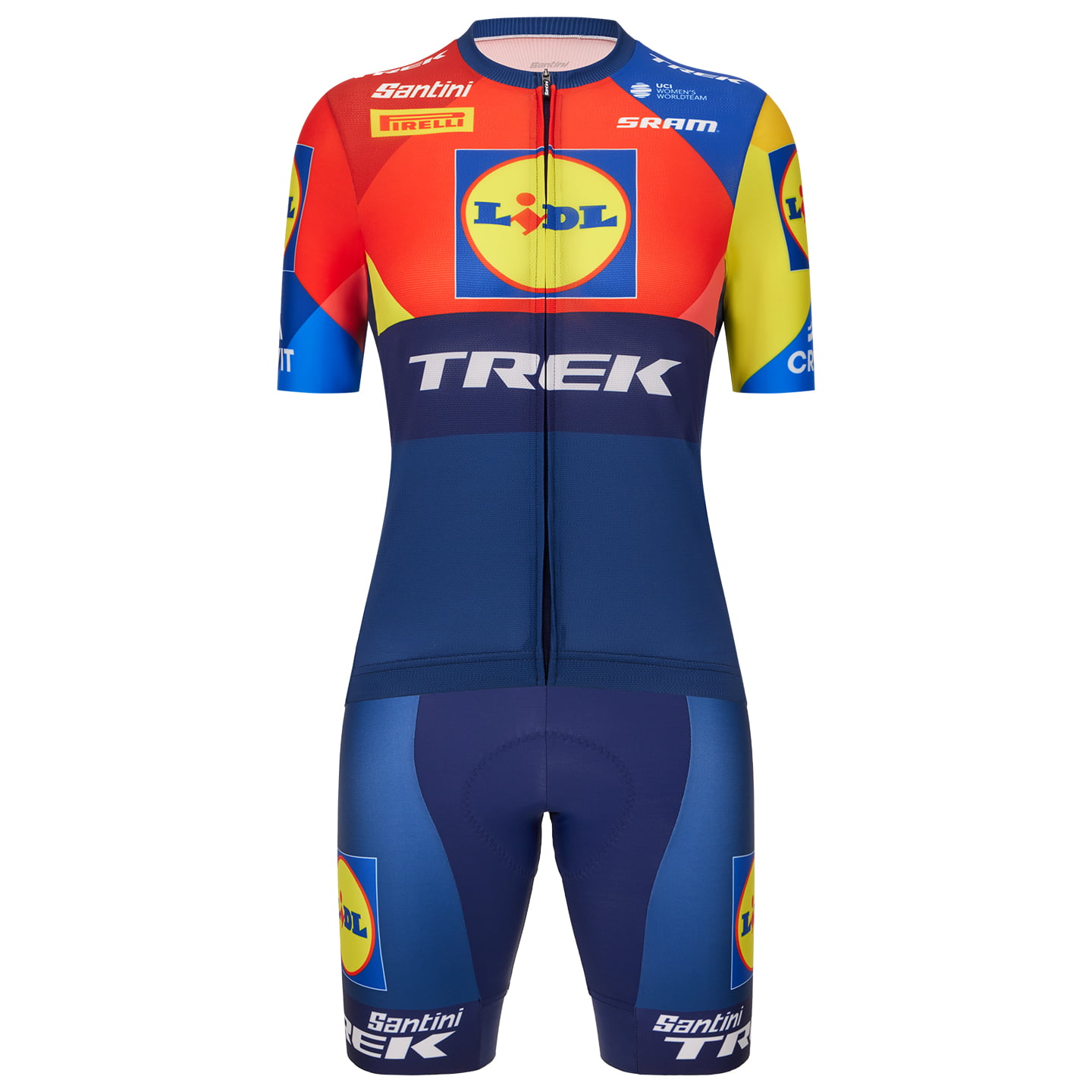 Lidl-Trek 2025 Dames set (fietsshirt + fietsbroek) dames set (2 artikelen)