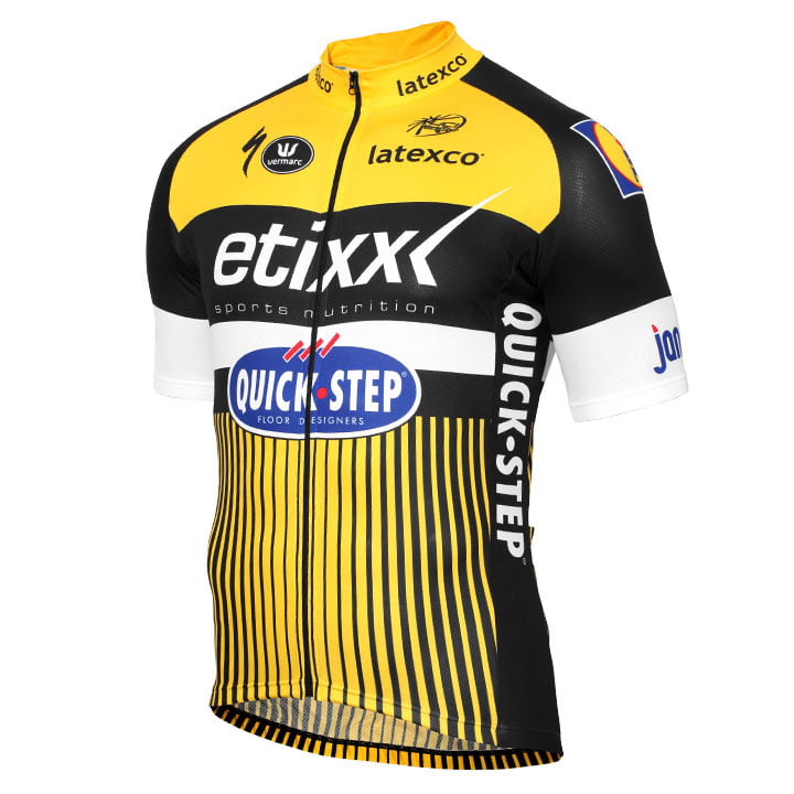 ETIXX-QUICK STEP TDF Edition yellow 2016 Short Sleeve Jersey, for men, size S, Cycling jersey, Cycling clothing