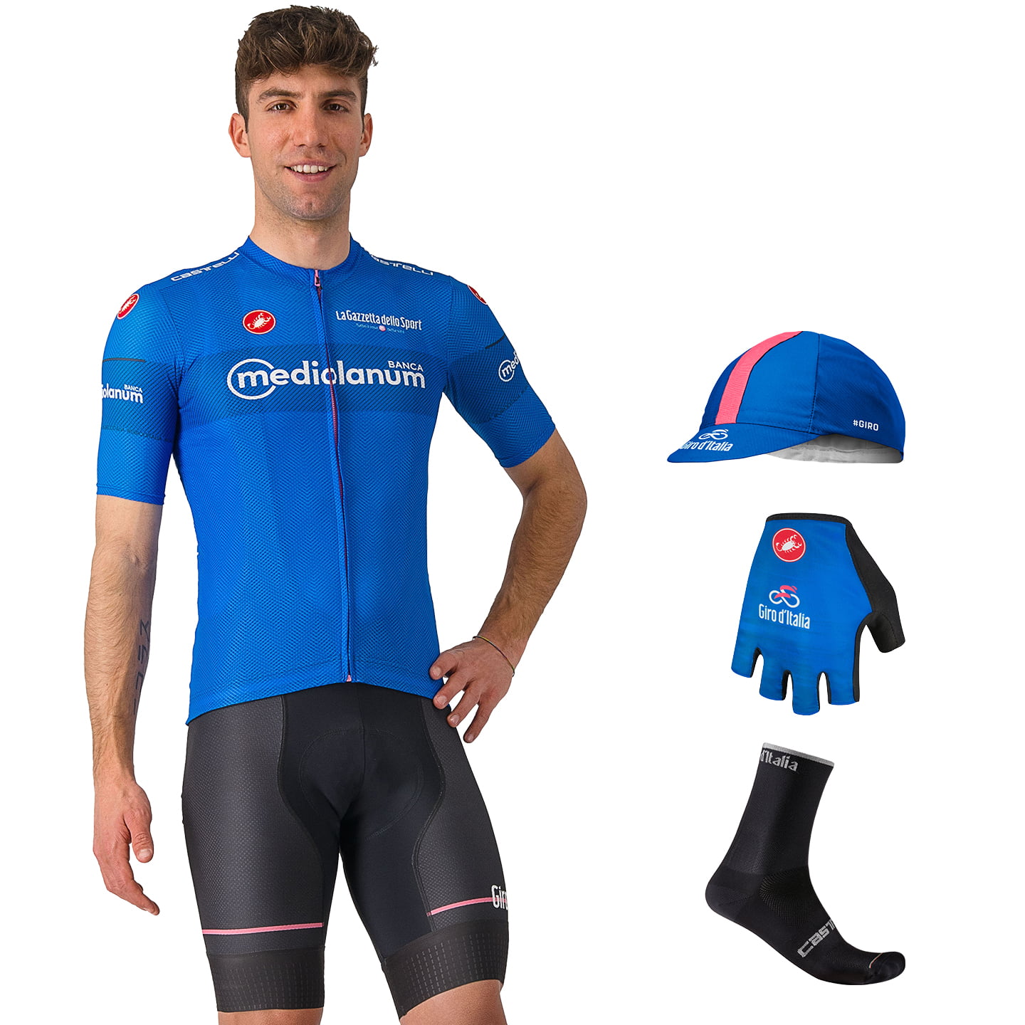 GIRO D'ITALIA Maglia Azzura 2024 Maxi-Set (5 stukken) maxiset (5 artikelen),