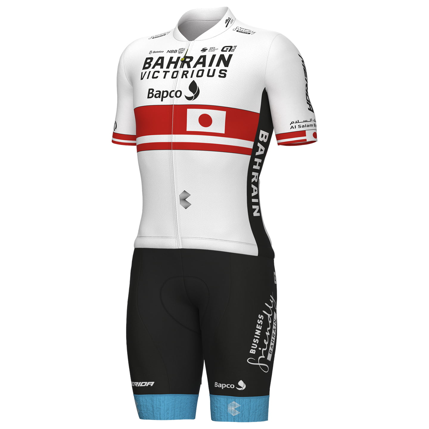 BAHRAIN- VICTORIOUS Japan. Meister 23 Set (cycling jersey + cycling shorts) Set (2 pieces), for men, Cycling clothing