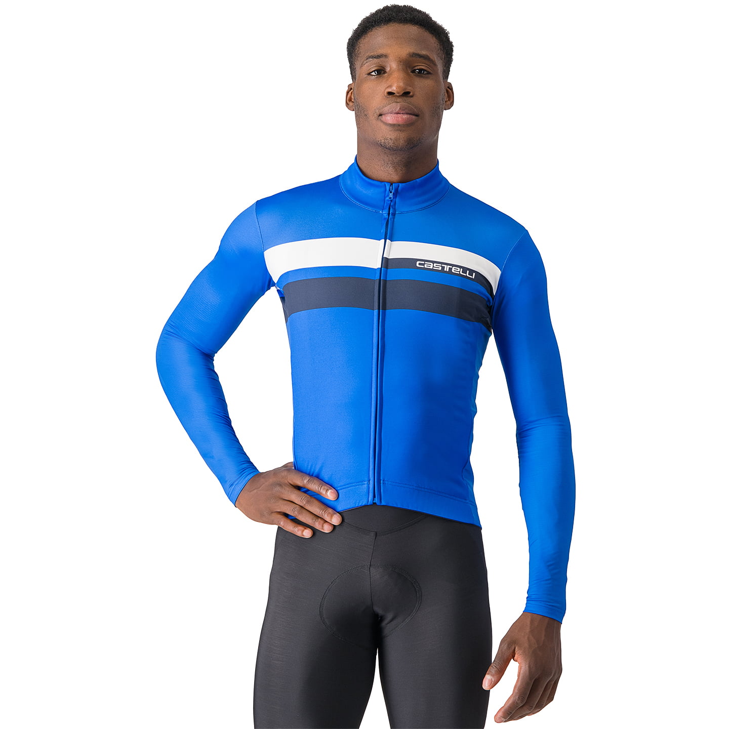 CASTELLI Lineare fietsshirt met lange mouwen, voor heren, Maat L, Fietsshirt,