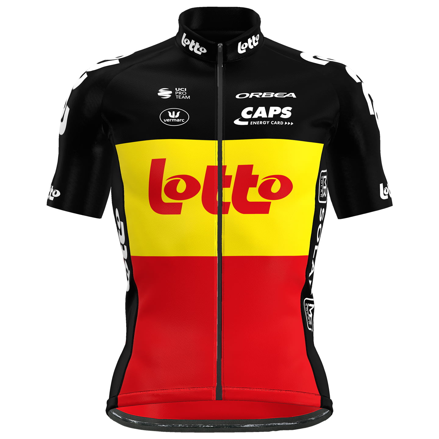 LOTTO Belgisch kampioen 2025 fietsshirt met korte mouwen, voor heren, Maat 2XL,