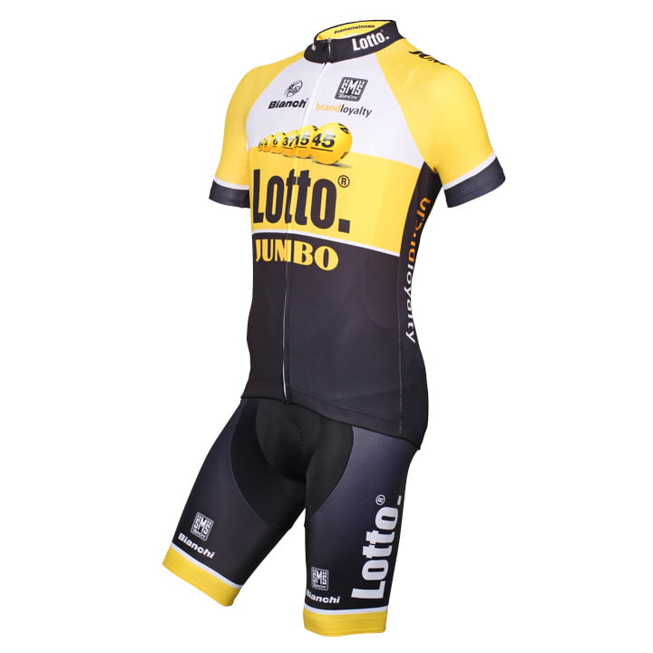 LOTTO NL-JUMBO Set (fietsshirt + fietsbroek) 2015, voor heren, Fietskleding