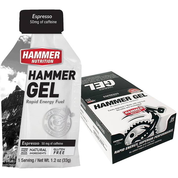 HAMMER NUTRITION Gel Espresso 24 STUKS/DOOS, Sportgel, Prestatievoeding