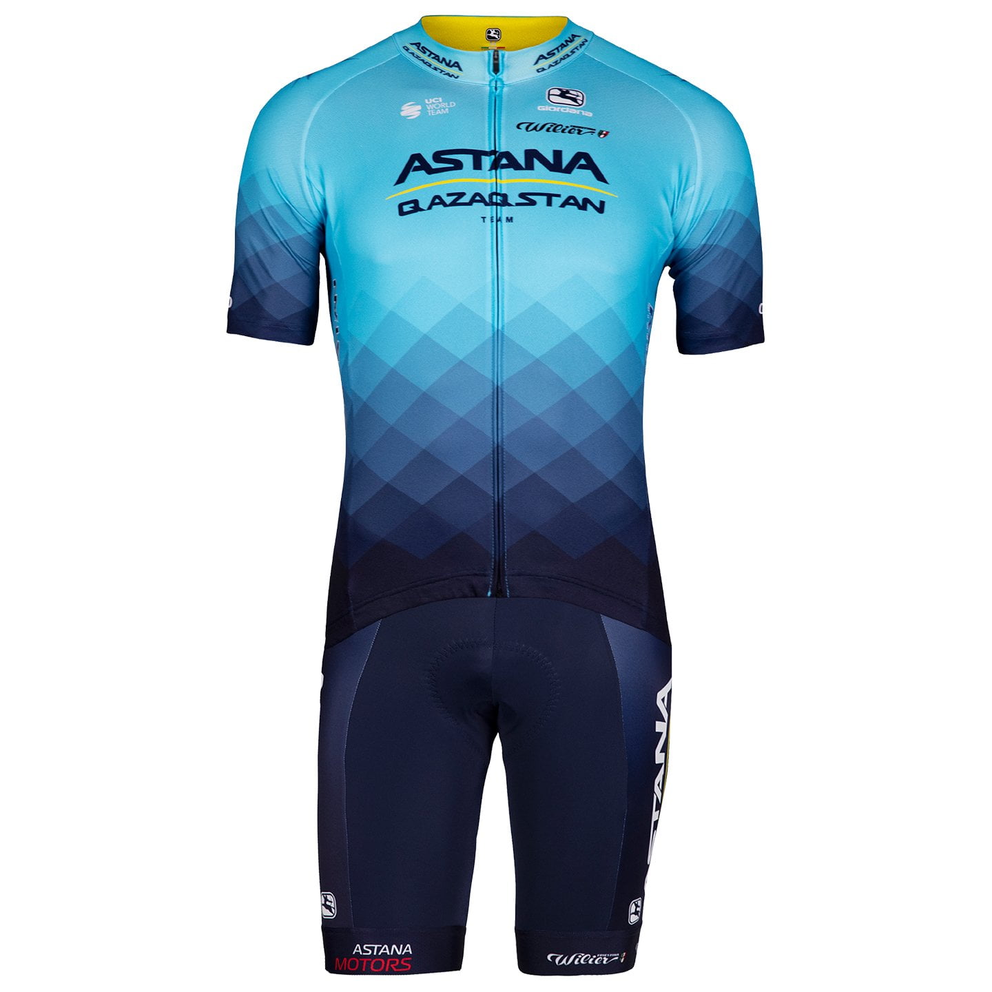 Astana PRO Team Men Cycling Jersey Bike Short Sleeve  Bib Shorts Set Summer 