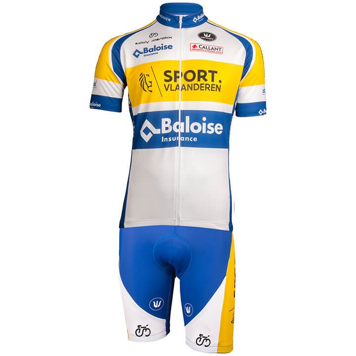 SPORT VLAANDEREN-BALOISE 2019 Set (fietsshirt + fietsbroek), voor heren, Fietskl