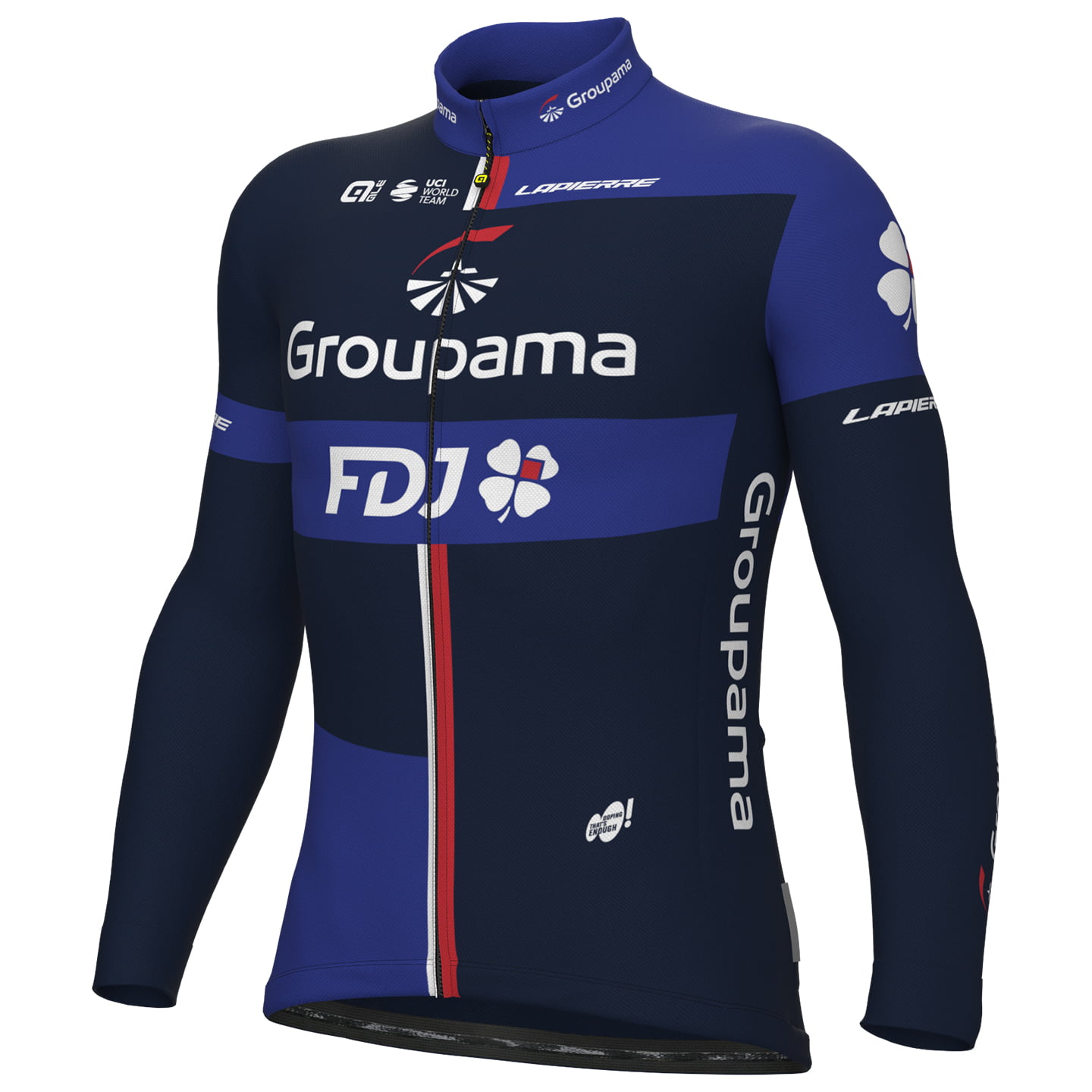 GROUPAMA - FDJ 2023 Long Sleeve Jersey, for men, size 2XL, Cycle shirt, Bike gear