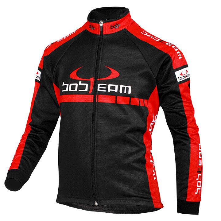 Kids cycling jacket, BOBTEAM Kids Infinity black Thermal Jacket, size S, Kids cycle wear