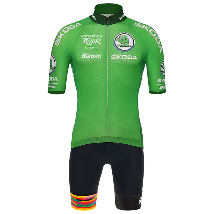 DEUTSCHLAND TOUR 2021 Set (fietsshirt + fietsbroek), voor heren, Fietskleding