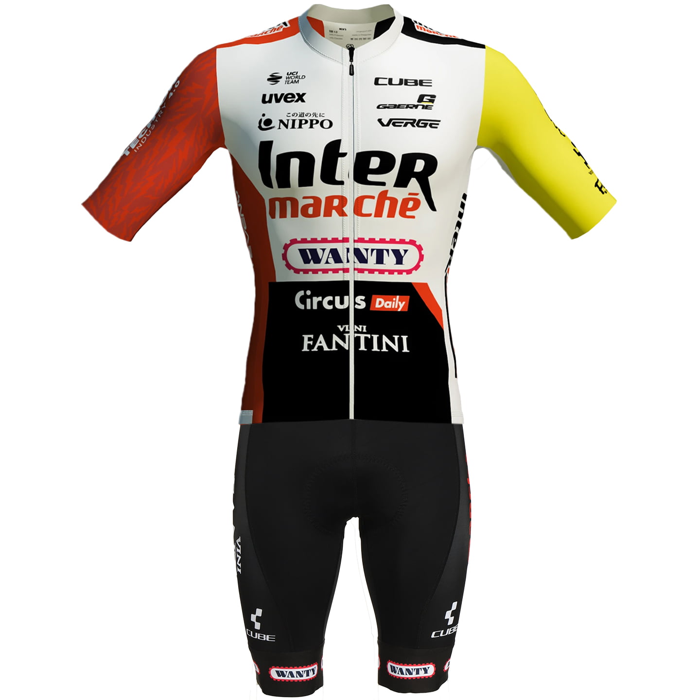 INTERMARCHÉ-WANTY 2025 Set (fietsshirt + fietsbroek) set (2 artikelen), voor